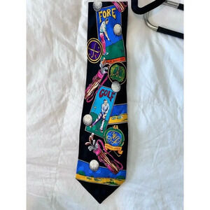 Vintage Addiction Golf Tie 100% Silk Novelty Sport Neck Tie mens